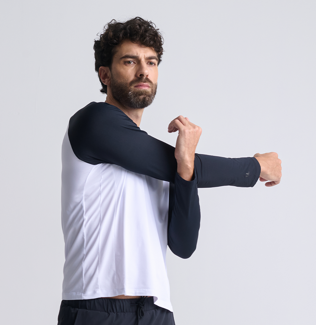 Kit 2x Camiseta Fitness Manga Longa